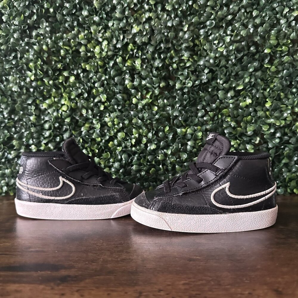 Nike Blazer Mid '77 SE TD 'Black Light Smoke Grey' Kids Size 8C DJ0268-001